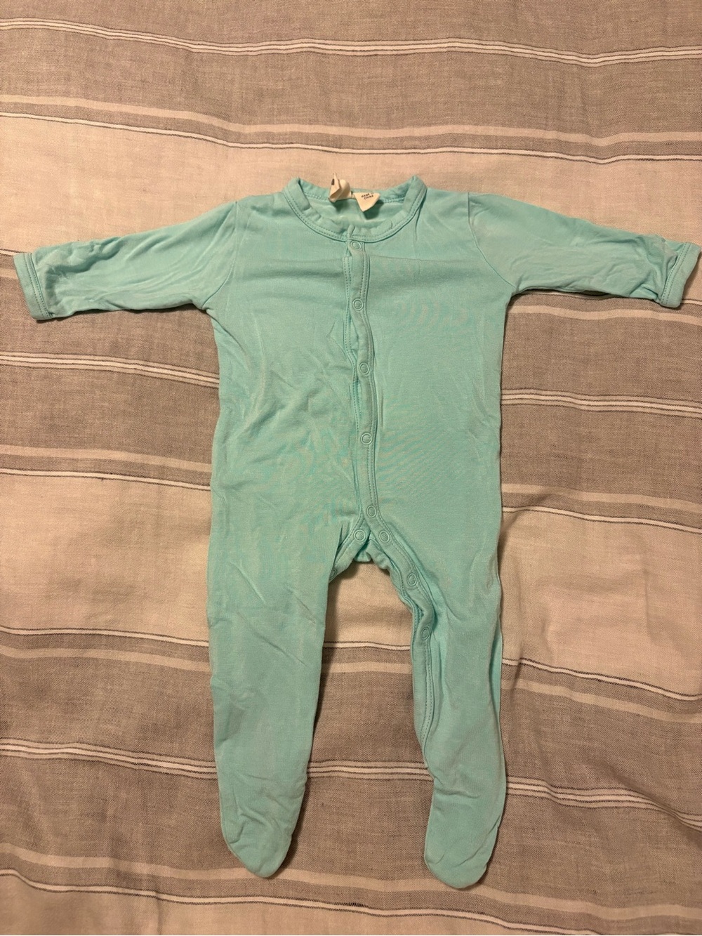 Kyte Baby Aqua Blue One-Piece Footie Pajama Snap Closure Newborn